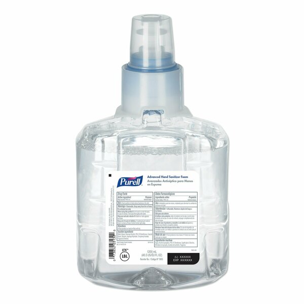 Purell Advanced Foam Hand Sanitizer, LTX-12, 1200 mL Refill, Clear 1905-02